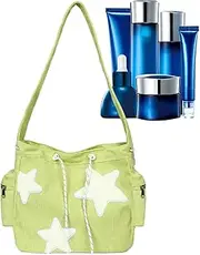 [Generic] Cute Messenger Bag | Star Pattern Messenger Tote - Large Capacity, Portable Crossbody Shoulder Purse Ba-gs For Girls
