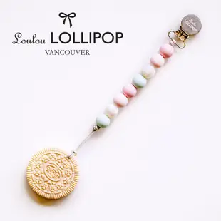 【Loulou lollipop】加拿大嬰幼兒奶油餅乾系列 固齒器組/奶嘴鍊夾-薔薇粉
