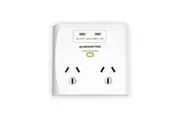 Monster Dual Surge Protector With USB-C Port - White [MT-FPDSU700W]