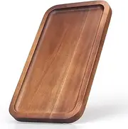 Small Wooden Platters Rectangle Long Charcuterie Boards Acacia Wood Serving Trays Home Decor Cheese Board Cake Appetizer Plates Kitchen Charcuterie Platter for Food Dish Rectangular Dessert Snack Tray