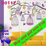 B0117 Bohemia Tree Bird Wall Decal Sticker home bed living study kids room decor
