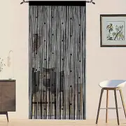 Beaded Door Curtains (black 100 * 200cm), Flying Curtains For Doors, Windows, Room Partitions, Doorway Panels, Living Room Closet Curtains