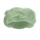 PalmBeach Genuine Green Jade Braided Eternity Ring Sizes 6-12 8