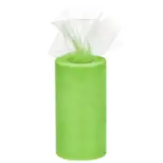 6 inch 50 Yards Tulle Ribbon Rolls Pastel Netting Fabric, Light Green