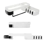 Punch-Free Shower Storage Corner Rack Shelf Hanger Bathroom Kitchen Wall Mounted