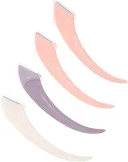 WOFASHPURET Materials Facial Eyebrow Shaver Set 4pcs Portable Razor Non-slip Grip for Travel and Home