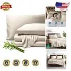 Luxurious 100% Rayon Bamboo Full XL Sheet Set - Breathable 4-Piece Bedding