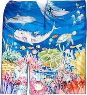 KURA Bed Tent | Canopy Beds | Children's Bed Tent Compatible with IKEA Kura Bed | Kids Play or Sleep Tent for Indoors | Kids Bed Tent | Kids Tents | Kura Bed Not Included | Under The Sea Pattern