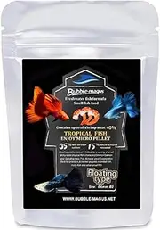 Bubble Magus Royal Guppy Mignon Pellet, All Natural Guppy Food, Sword Prawns, Spirulina, Highly Nutritious, for Cleaner Water and More Vibrant Color (5 Ounce)