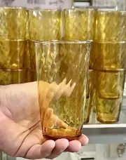 Set Of 35 Vintage Hazel Atlas Continental Optic Swirl Tumbler Glass 20oz | 5”H