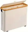 Toilet Paper Basket, Toilet Paper Storage Basket with Bamboo Handle and Lid, Toi