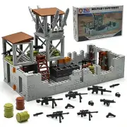Military Base Building Brick Set for Army Minifigure War Accessories, Defence...