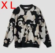 Graniph Men XL Gremlin Gizmo Honeycomb Pattern Washable Jacquard Knit JPN Limite