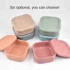 Square Food Container Silicone Heating Container Student Tableware