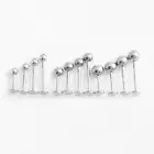 5PCS Titanium G23 Solid Labret 16G Piercing Bar Lip Tongue Ear Body Jewellery
