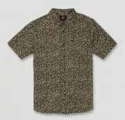 VOLCOM Men's FALLING LEAF S/S Button Shirt - PEW - XL - NWT