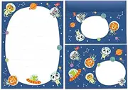 Letter Pad with Envelope for Kids Animals Rocket Astronaut Space Stationery Set (A5 Pad with 25 Sheets + 15 Envelopes)