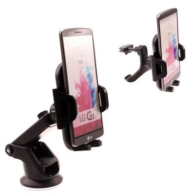 For Samsung Galaxy S24 FE - Air Vent Windshield Car Mount Phone Holder Glass