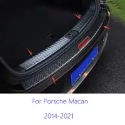 For Porsche Macan 2014-2021 Carbon fiber Rear Bumper Guard Protector Trim Cover