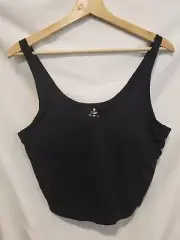 TGP The Gym People Longline Sports Bra Cami XL Black Athletic Yoga