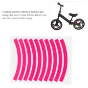 (Pink)Kids Balance Reflective Stickers Wheel Adhesive Decals HO