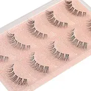 Manga Lashes False Eyelashes Look Like Individual Clusters Fluffy Faux Mink Lashes Natural Look 5 Pairs False Lashes (AW11)