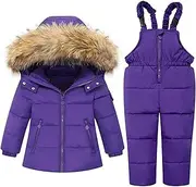 [Jueshanzj] Baby ski suit suit unisex infant 1-6 years old down jacket suit