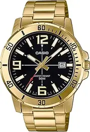 [Casio] Men's MTPVD01G-1B Analogue Watch, Gold, 49 x 45 x 10.3 mm