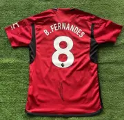 Bruno Fernandes #8 Signed Manchester United Shirt with COA | Adidas Authentic