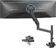VIVO Heavy Duty Ultrawide Monitor Arm with Pole, 57 inch Screens up to 59.4 lbs, Desk Mount TV and Monitor Stand Designed for Samsung Odyssey Ark, Neo G9, ViewFinity S9, and More, Black, STAND-GT57T