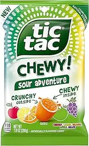 TIC TAC CHEWY! Sour Adventure Candy, Sour Candy, 7 oz (Packaging May Vary)