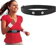 Heart Rate Monitor Replacement Chest Strap Compatible with Polar H7 H1 Wahoo Tickr Garmin,Adjustable Waterproof Replacement Soft Chest Band,Black