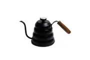 Coffee Culture Stainless Steel 1.2L Goose Neck Kettle w/ Thermometer Black