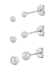Glaze Jewelry Silver Ball Studs