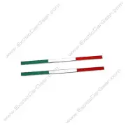 Small Ferrari F8 Italian Flag Badge Set of 2