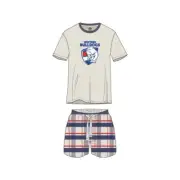 Western Bulldogs AFL AFBUL0227 Mens Short Sleeve Check PJ Pyjama Set Size XL New