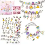 [Follsy] Colorful Crystal Beaded Bracelet Children Jewelry Unicorn Set