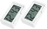 2pcs Car Clock Digital Clock Window Frame Kits Automatic Switch Decorative Clock Mini Stone Diffuser Universal Handlebars Automatic Clock Parts Clock Watch Clock White Plastic