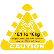 Stock Forms Caution Weight 16.1-40kg Labels Heavy 80x70mm Yellow 250 Labels Roll Pack 4