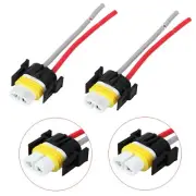 Wire Pigtail Female Ceramic S H8 Two Harness Head Light High Beam Replace Socket