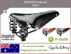BIKE SEAT SPRUNG - BROOKS ENGLAND - FLYER LEATHER SADDLE - OLD SCHOOL!