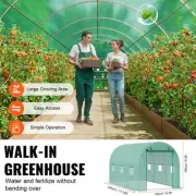 Walk-in Tunnel Greenhouse 11x64ft Galvanized Frame Durable PE Cover Outdoor