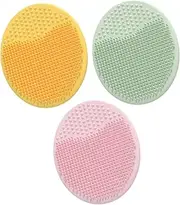 3pieces Baby Bath Brush, Baby Cradle Cap Brush, Silicone Massage, Baby Scalp Brush, Scrubbers Exfoliator Brush With Suction Cup, Skin Scrubbers Baby For Dry Skin, Cradle Cap