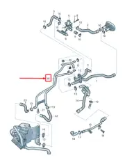 AUDI A4 Allroad B8 Auxiliary Heater Coolant Pipe 8K0265235J NEW GENUINE