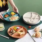 Three-Grid Western Compartment Plate For Food Fruit Salad Divided Plate SFB