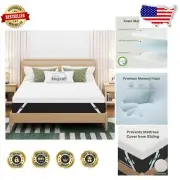 3-Inch Twin Memory Foam Mattress Topper for Back Pain Relief - Washable Cover