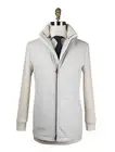 Kiton Light Blue White Shearling Lambskin Cashmere Coat KCX15 Man