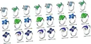 [SHERCHPRY] 12 Pcs Thermochromic Ring Color Changing Mood Rings Mood Emotion Ring Color Changing Finger Ring Mood Rings for Kids Temperature Couple Lovers Iron Adjustable Jewelry