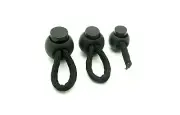Cord Lock Toggle stopper -ROUND 3 SIZES S / M / L Spring loaded cord closure