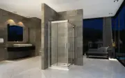 GENOA SQUARE SLIDING DOOR SHOWER SCREEN 800X800X1900